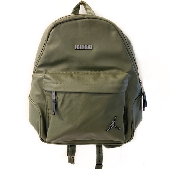Nike Other - Nike Jordan Green Faux Leather Backpack